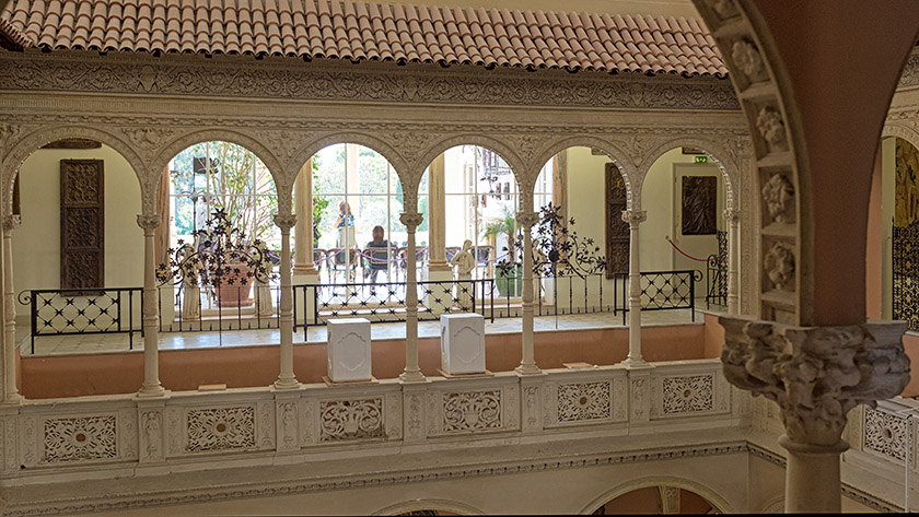 Looking across the patio into the Loggia