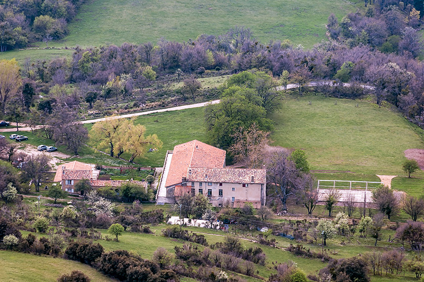Looking down onto the 'Domaine des Courmettes'