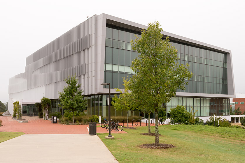 The north side of the library