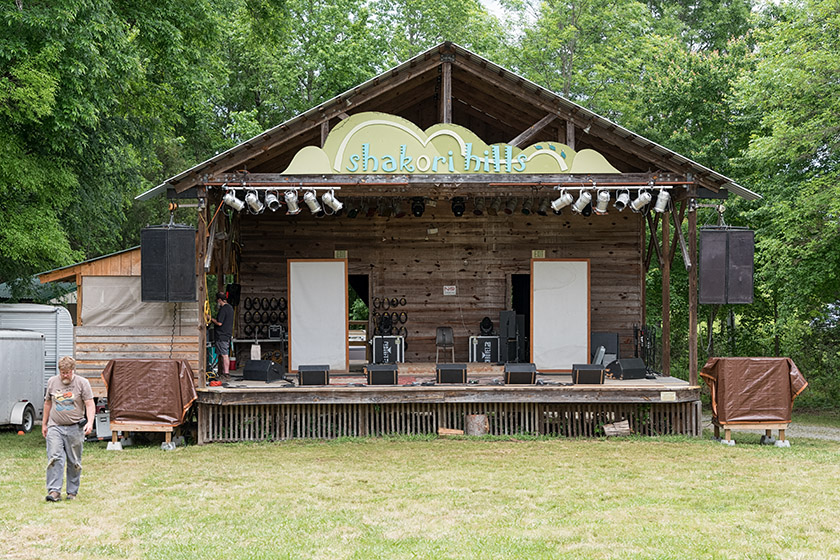 The smaller stage is almost ready