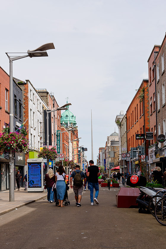 On Mary Street with the Spire in the background