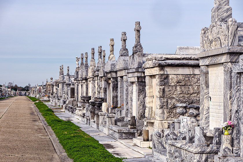 The graves are all above ground...