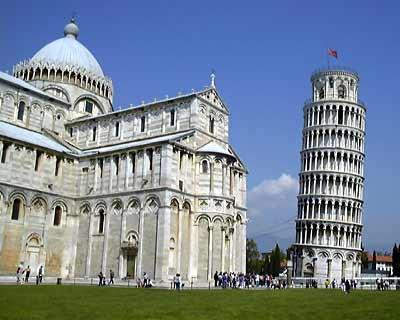 The leaning tower of Pisa