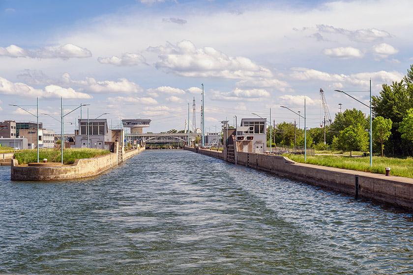 Leaving the lock behind and continuing our journey